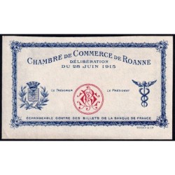 Roanne - Pirot non répertorié - 1 franc - 28/06/1915 - Epreuve type 2 - Etat : SPL