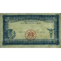 Roanne - Pirot non répertorié - 1 franc - 28/06/1915 - Epreuve type 2 - Etat : NEUF