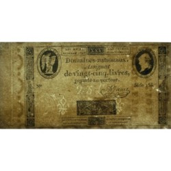 Assignat 37a - 25 livres - 24 octobre 1792 - Série 155 - Etat : SPL