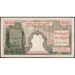 Indochine Française - Cambodge - Pick 98 - 200 piastres - Série R.63 - 1953 - Etat : TTB
