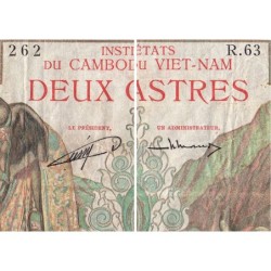 Indochine Française - Cambodge - Pick 98 - 200 piastres - Série R.63 - 1953 - Etat : TTB