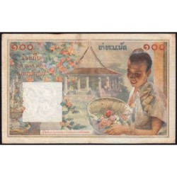 Indochine Française - Laos - Pick 103 - 100 piastres - Série A.5 - 1954 - Etat : TTB+