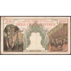 Indochine Française - Vietnam - Pick 109 - 200 piastres - Série Y.102 - 1953 - Etat : TB+