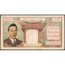 Indochine Française - Vietnam - Pick 109 - 200 piastres - Série Y.102 - 1953 - Etat : TB+