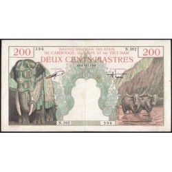 Indochine Française - Vietnam - Pick 109 - 200 piastres - Série N.392 - 1953 - Etat : TTB