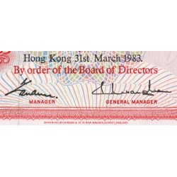 Hong Kong - HSBC - Pick 187d_2 - 100 dollars - Série ZC - 31/03/1983 - Etat : pr.NEUF