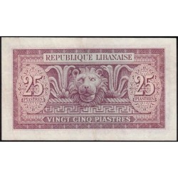 Liban - Pick 42_2 - 25 piastres - Série ‭و  - 06/11/950 - Etat : TTB+ à SUP