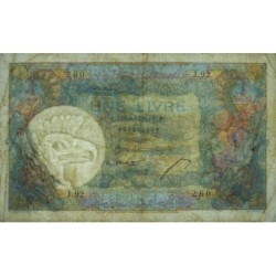 Liban - Pick 48a_1 - 1 livre libanaise - Série J.92 - 01/12/1945 - Etat : TB