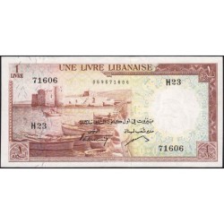 Liban - Pick 55b_4 - 1 livre libanaise - Série H 23 - 1961 - Etat : SPL