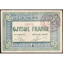 Albanie - Pick S 147a - 1/2 franc - Série A - 01/11/1918 - Etat : SUP+