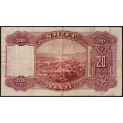 Albanie - Pick 3a - 20 franka ari - Série H - 1926 - Etat : TTB-