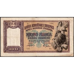 Albanie - Pick 8 - 100 franga  - Série D6 - 1939 - Etat : TB+