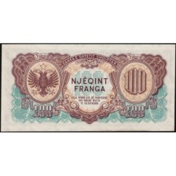Albanie - Pick 17 - 100 franga - Série AH - 01/05/1945 - Etat : pr.NEUF