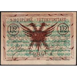 Albanie - Pick S 143b - 1/2 franc - Série B - 25/03/1917 - Etat : SUP