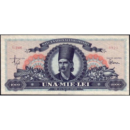 Roumanie - Pick 85a - 1'000 lei - Série U.2398 - 18/06/1948 - Etat : SPL+