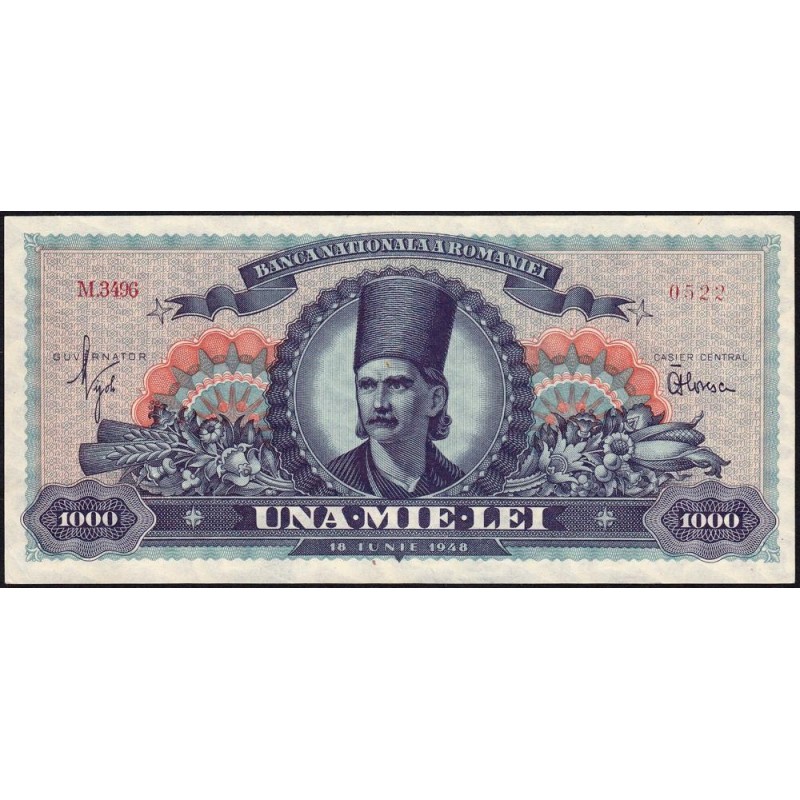 Roumanie - Pick 85a - 1'000 lei - Série M.3496 - 18/06/1948 - Etat : pr.NEUF