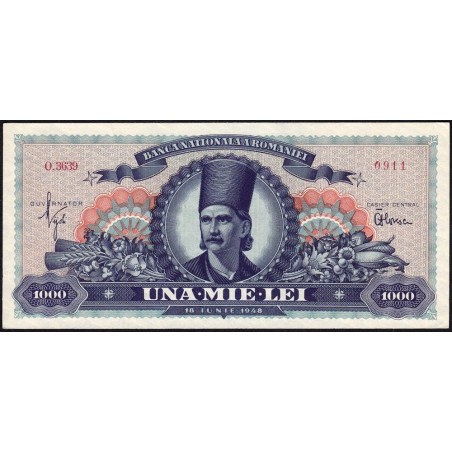 Roumanie - Pick 85a - 1'000 lei - Série O.3639 - 18/06/1948 - Etat : SPL