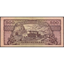 Roumanie - Pick 86a - 500 lei - Série M/1 - 15/10/1949 - Etat : TB+