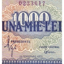 Roumanie - Pick 87 - 1'000 lei - Série D/1 - 20/09/1950 - Etat : NEUF