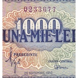 Roumanie - Pick 87 - 1'000 lei - Série D/1 - 20/09/1950 - Etat : NEUF