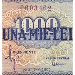 Roumanie - Pick 87 - 1'000 lei - Série D/1 - 20/09/1950 - Etat : TTB+
