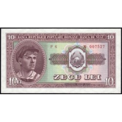 Roumanie - Pick 88a - 10 lei - Série F 6 - 1952 - Etat : NEUF