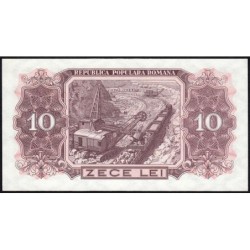 Roumanie - Pick 88a - 10 lei - Série F 6 - 1952 - Etat : NEUF