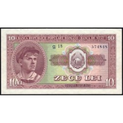 Roumanie - Pick 88b - 10 lei - Série g 18 - 1952 - Etat : SUP+