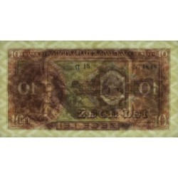 Roumanie - Pick 88b - 10 lei - Série g 18 - 1952 - Etat : SUP+