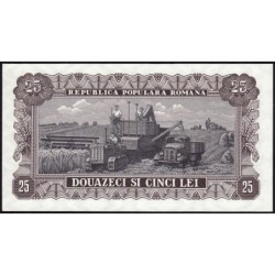 Roumanie - Pick 89a - 25 lei - Série C 7 - 1952 - Etat : NEUF
