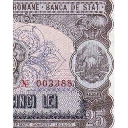 Roumanie - Pick 89a - 25 lei - Série C 7 - 1952 - Etat : NEUF