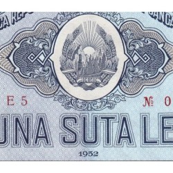 Roumanie - Pick 90a - 100 lei - Série E 5 - 1952 - Etat : NEUF