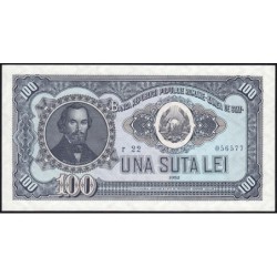 Roumanie - Pick 90b - 100 lei - Série r 22 - 1952 - Etat : NEUF