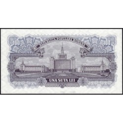 Roumanie - Pick 90b - 100 lei - Série r 22 - 1952 - Etat : NEUF