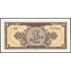 Roumanie - Pick 81b - 1 leu - Série t 66 - 1952 - Etat : TTB+