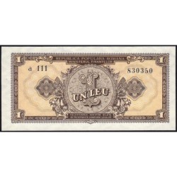 Roumanie - Pick 81b - 1 leu - Série a 111 - 1952 - Etat : SPL+