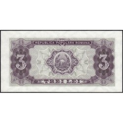 Roumanie - Pick 82a - 3 lei - Série K 10 - 1952 - Etat : NEUF
