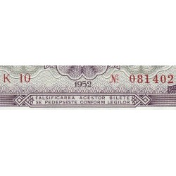 Roumanie - Pick 82a - 3 lei - Série K 10 - 1952 - Etat : NEUF