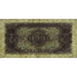 Roumanie - Pick 82b - 3 lei - Série f 14 - 1952 - Etat : TB