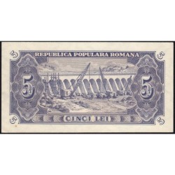Roumanie - Pick 83b - 5 lei - Série a 10 - 1952 - Etat : SPL+