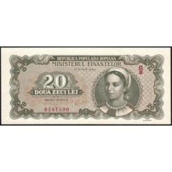 Roumanie - Pick 84a - 20 lei - Série O/2 - 15/06/1950 - Etat : pr.NEUF