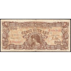 Roumanie - Pick 63a - 500 lei - Série G/1 - 25/06/1947 - Etat : TB à TB+