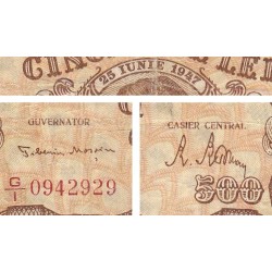 Roumanie - Pick 63a - 500 lei - Série G/1 - 25/06/1947 - Etat : TB à TB+