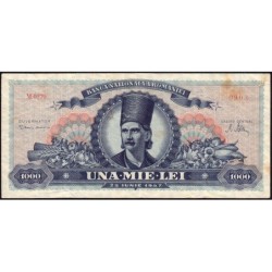 Roumanie - Pick 64a - 1'000 lei - Série M.0270 - 25/06/1947 - Etat : TB+