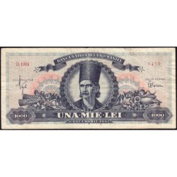 Roumanie - Pick 68 - 1'000 lei - Série D.1004 - 05/12/1947 - Etat : TB-