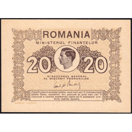 Roumanie - Pick 76 - 20 lei - 1945 - Etat : NEUF