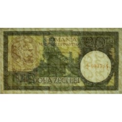 Roumanie - Pick 77_2 - 20 lei - Série Z/5 - 15/11/1947 - Etat : pr.NEUF