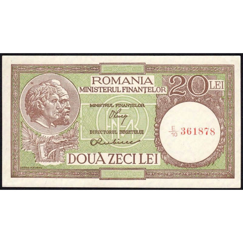 Roumanie - Pick 80_3 - 20 lei - Série E/10 - 30/01/1950 - Etat : SPL