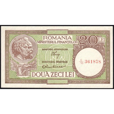 Roumanie - Pick 80_3 - 20 lei - Série E/10 - 30/01/1950 - Etat : SPL