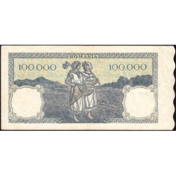 Roumanie - Pick 58a_4 - 100'000 lei - Série R/2 - 21/10/1946 - Etat : TTB